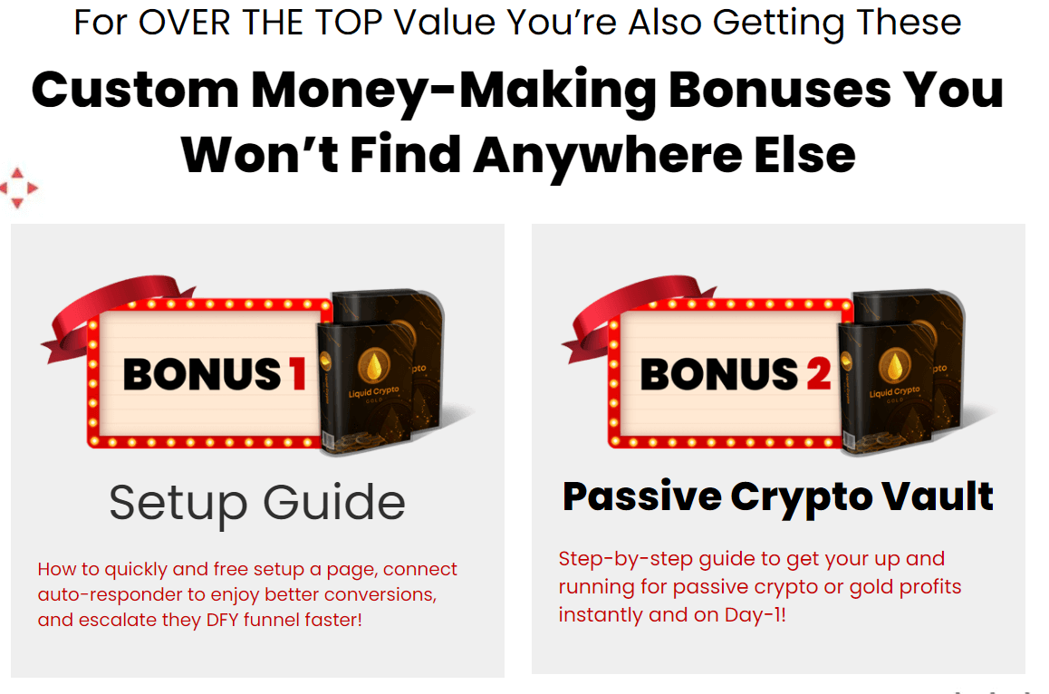 Liquid Crypto Gold Review the bonuses